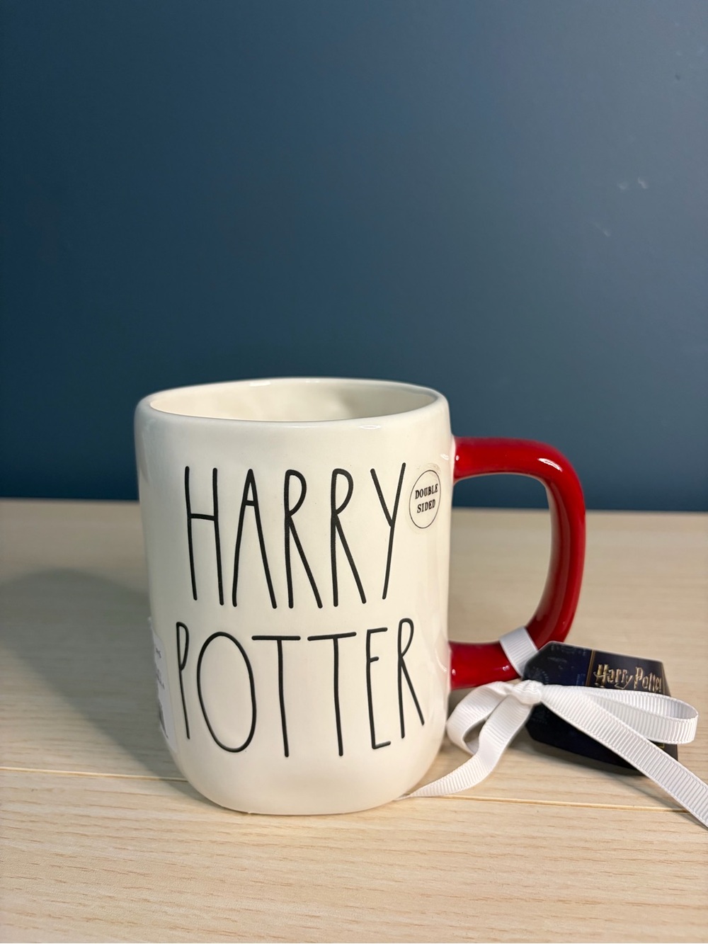 Rae Dunn & Harry Potter White Mug with Red Handle